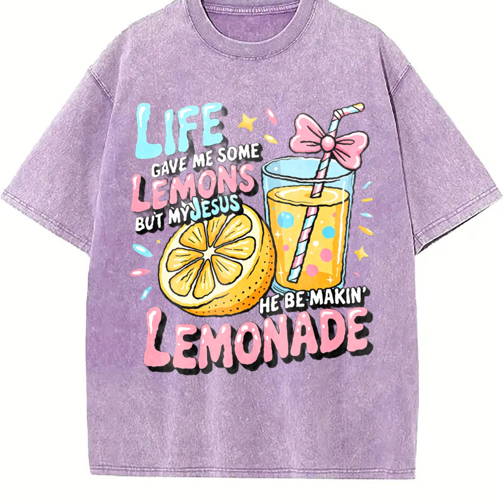 Fun Christian Faith - Life Gave Me Lemons Vintage Washed product image 6