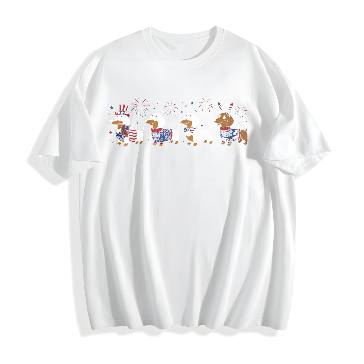 Patriotic Dachshund Cotton T-Shirt product image 2