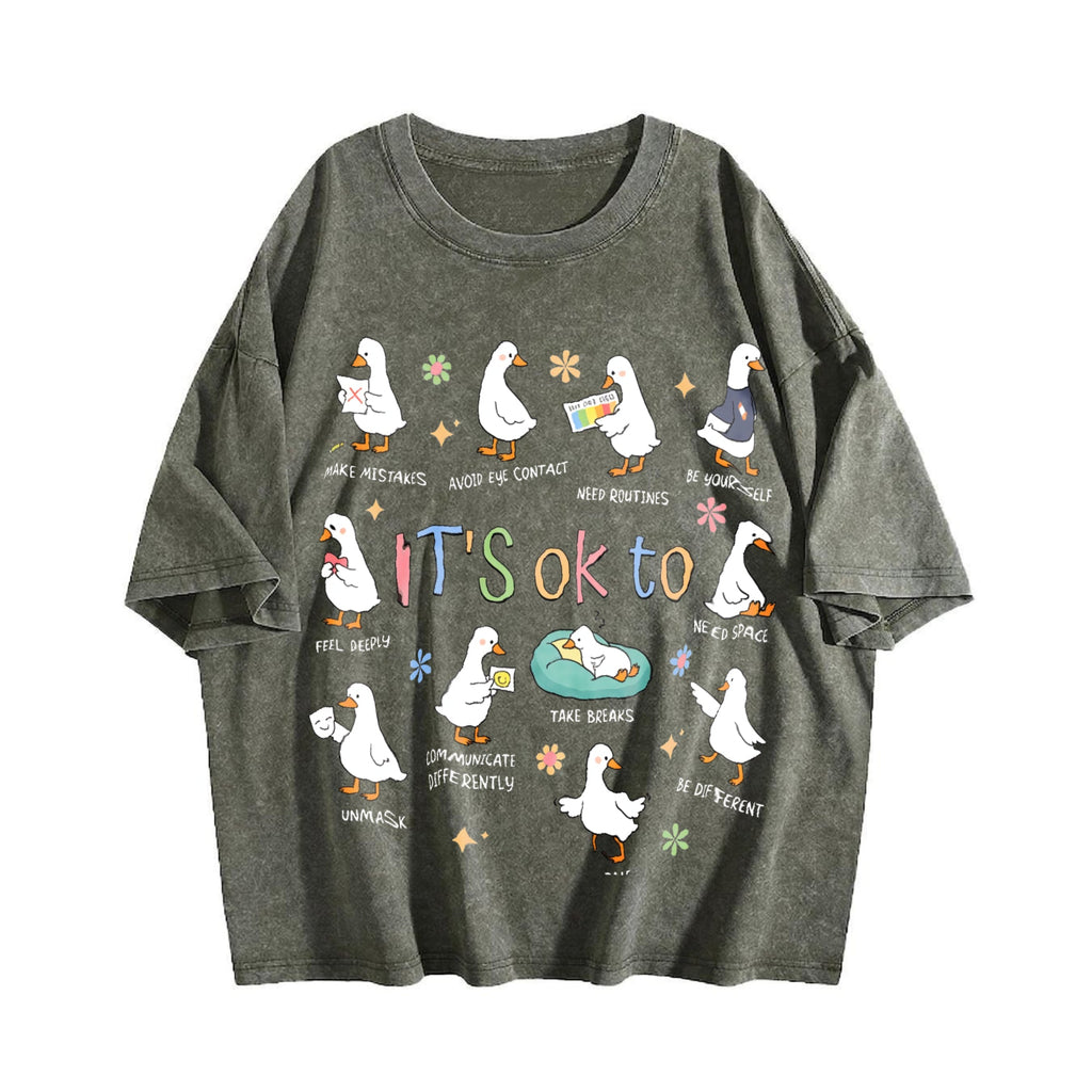 It's OK To Funny Goose Guide Vintage Washed T-Shirt product image 4