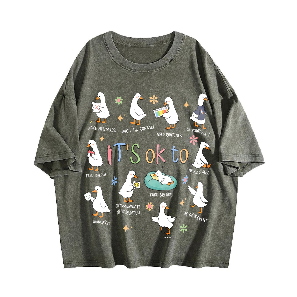 It's OK To Funny Goose Guide Vintage Washed T-Shirt product image 4