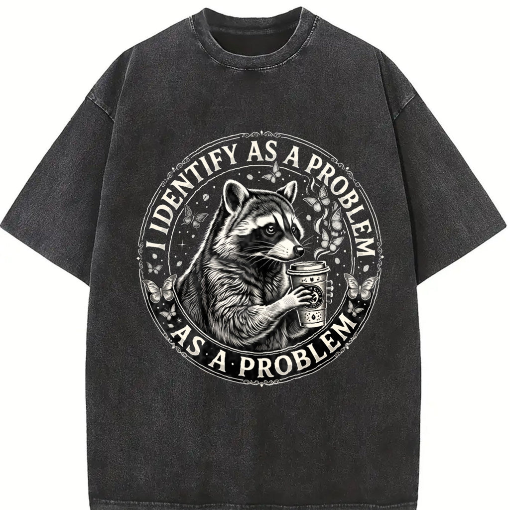 Raccoon Coffee Boxy Y2K Aesthetic Summer Vibes Vintage product image 2