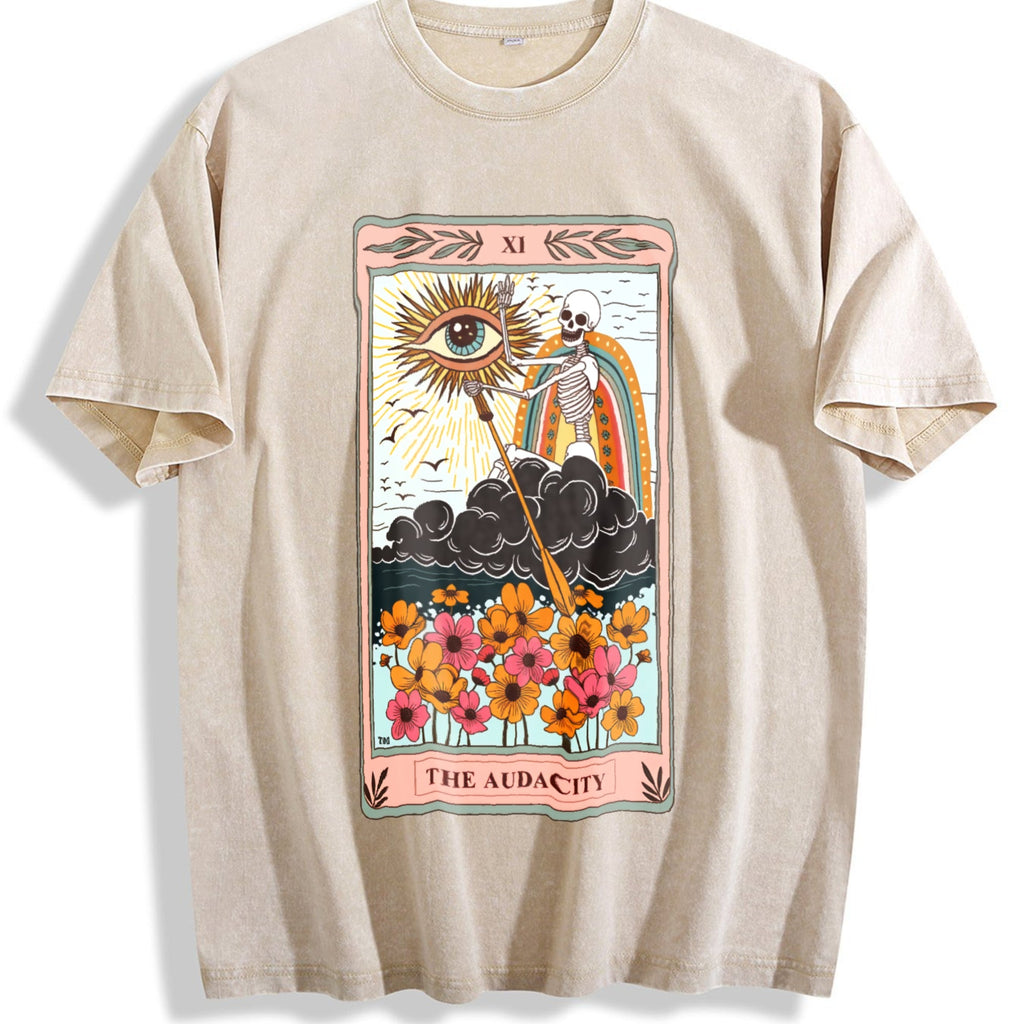 The Audacity Tarot Card Vintage Washed T-Shirt product image 1