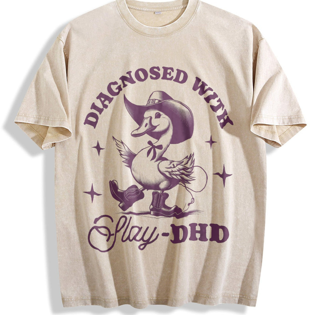 Goose Diagnosed With Slay-dhd Vintage Washed T-Shirt product image 1