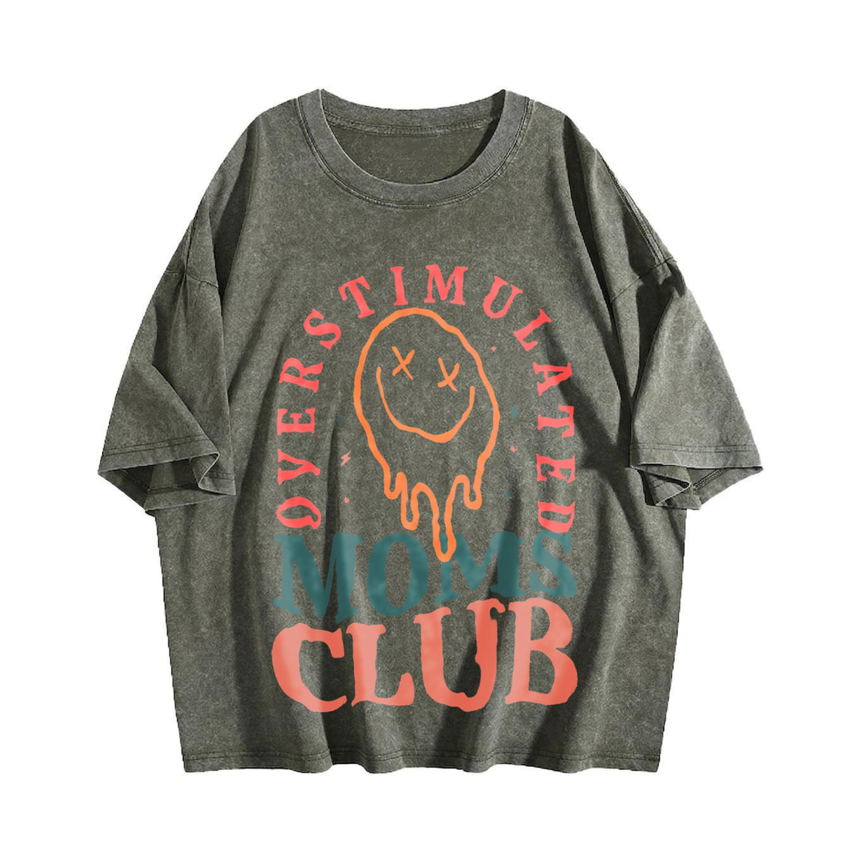 Overstimulated Moms Club Vintage Washed T-Shirt product image 4