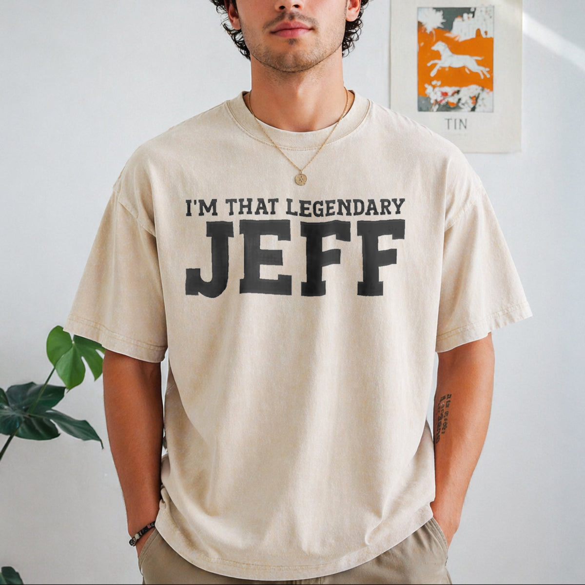 Jeff Personal Name First Funny Vintage Washed T-Shirt product image 8