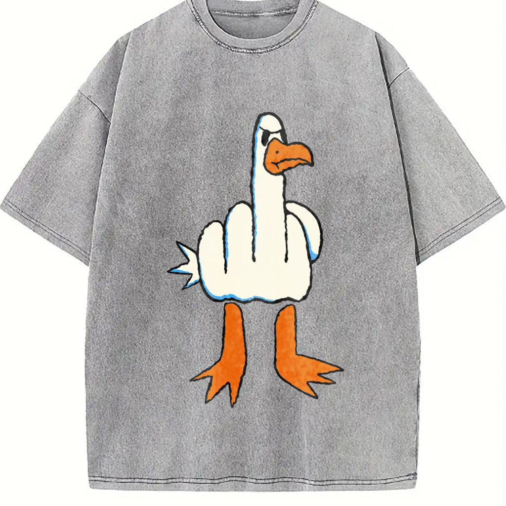 I Don't Give A Duck Middle Finger Funny Vintage Washed product image 5