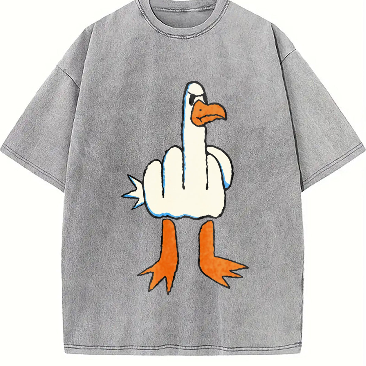 I Don't Give A Duck Middle Finger Funny Vintage Washed product image 5