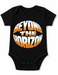Beyond The Horizon Circular Retro Orange Gradient Typography