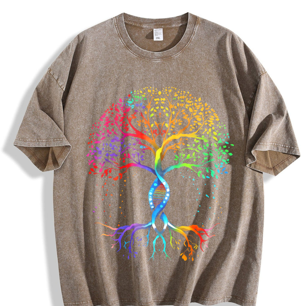 Pride Tree Of Life Bella Canvas Vintage Washed T-Shirt product image 3