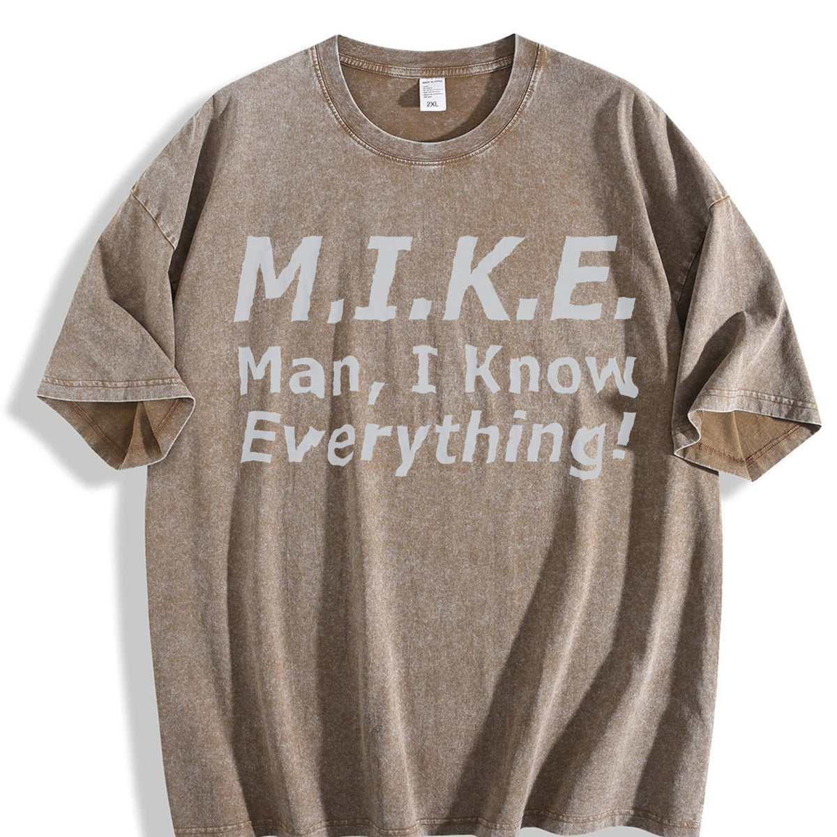 Funny Mike - 'knows Everything' Humor Vintage Washed T-Shirt product image 3