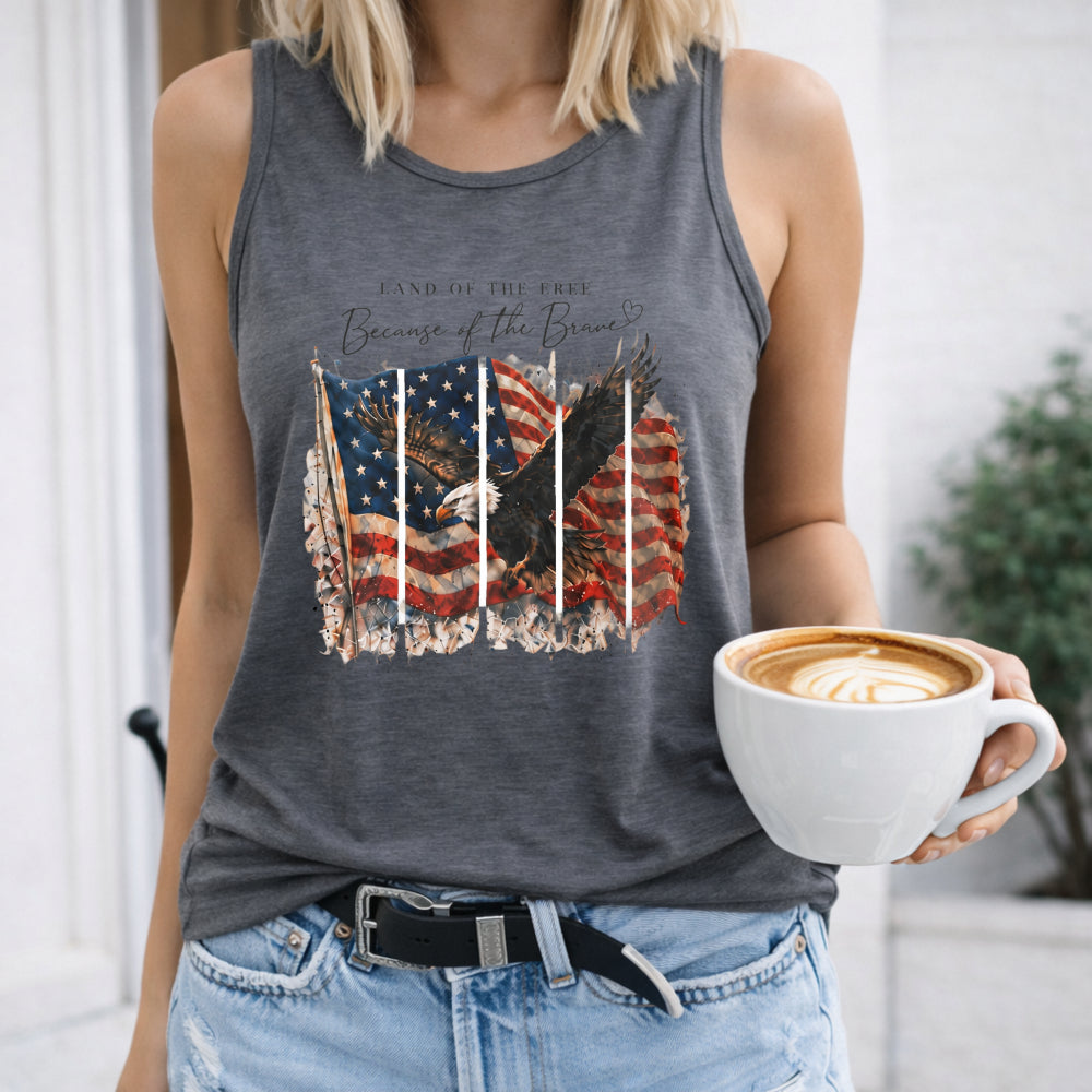 Land Of The Free Because Of The Brave Women's Tank Top