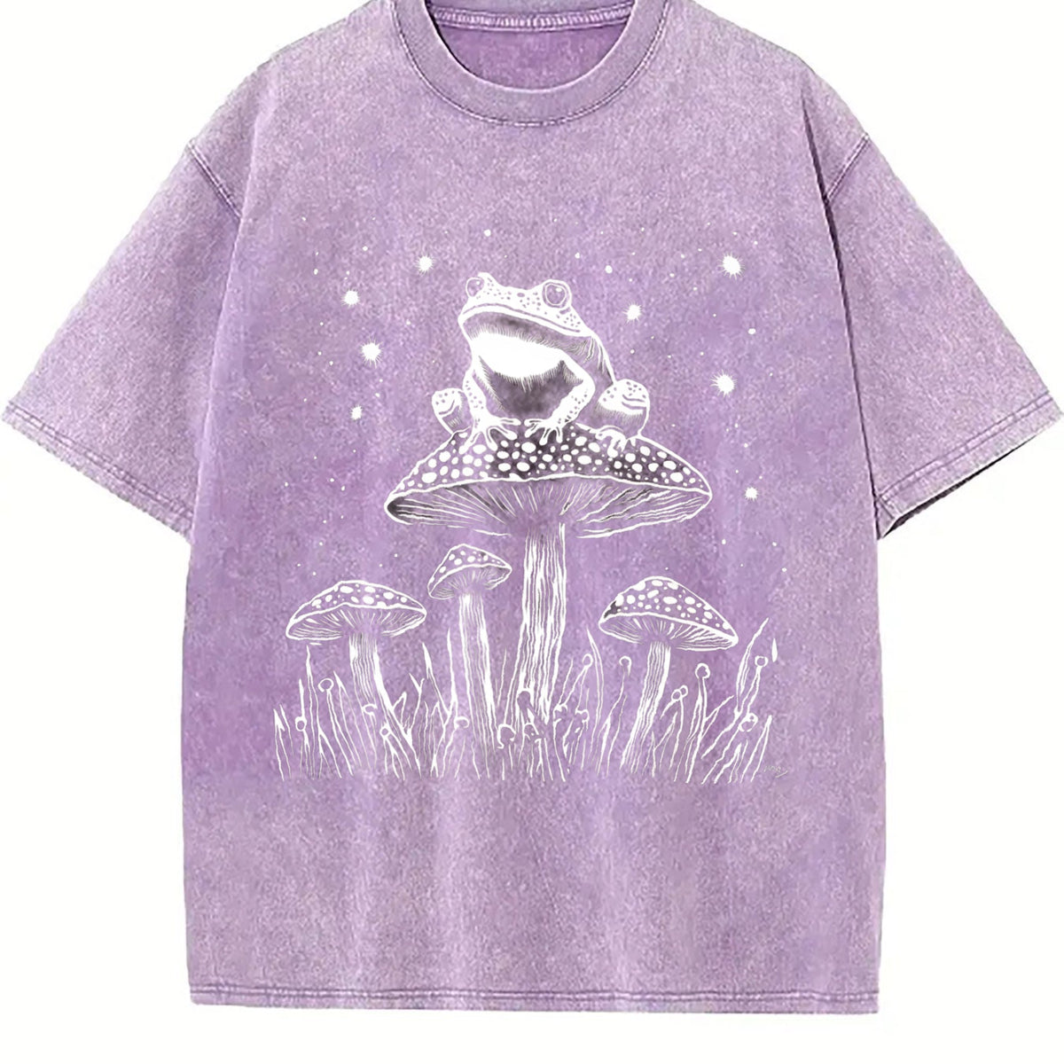 Frog On The Mushroom 90s Vintage Washed T-Shirt product image 6