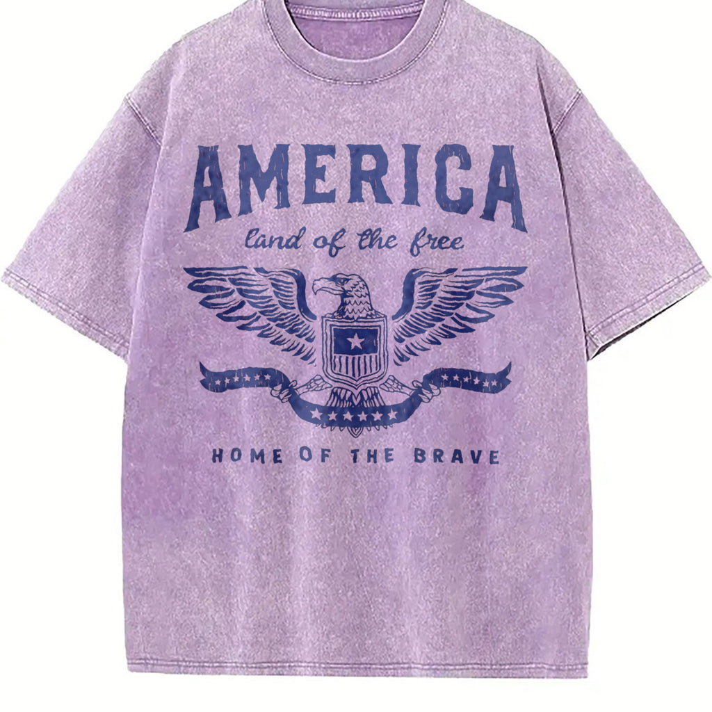 Funny America Land Of The Free Home Of Brave Vintage Washed product image 6