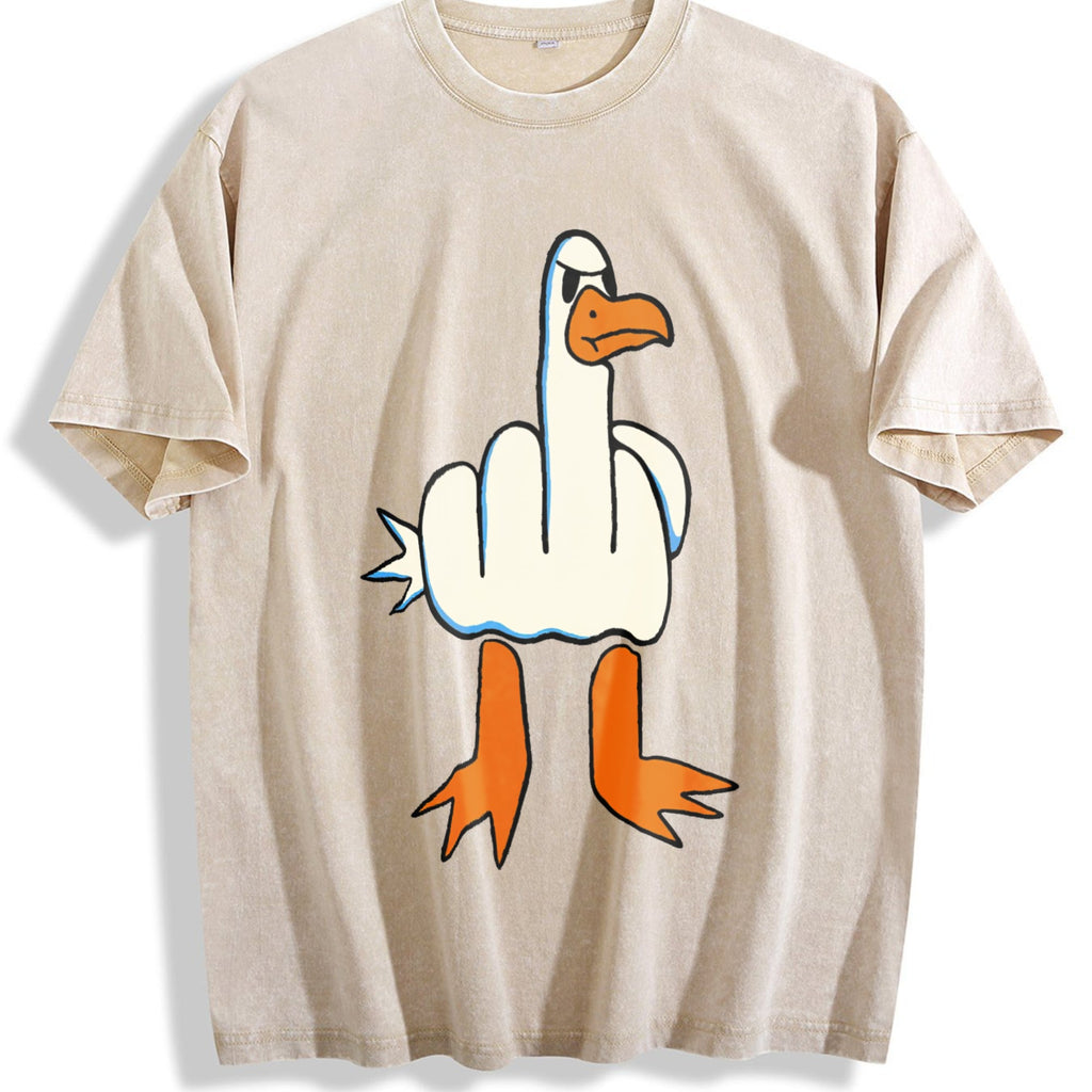 I Don't Give A Duck Middle Finger Funny Vintage Washed product image 1