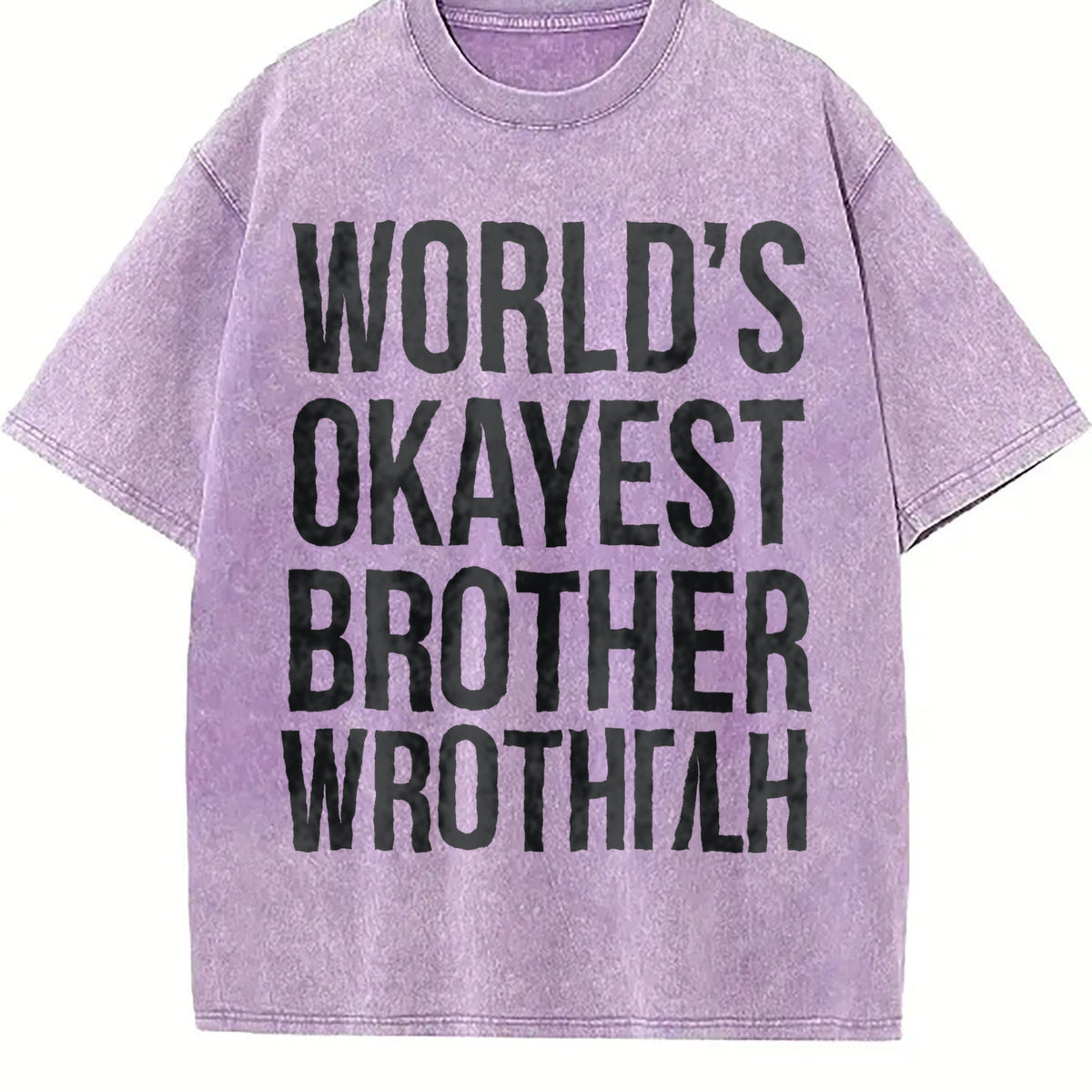 Worlds Okayest Brother Funny Big Sister Idea Vintage Washed product image 6