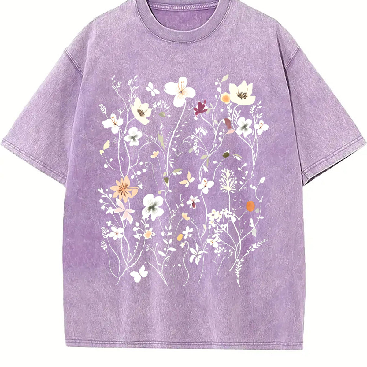 Boho Floral Vintage Washed T-Shirt product image 6