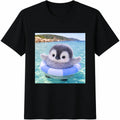 Cute Baby Penguin Float Cotton T-Shirt product image 1