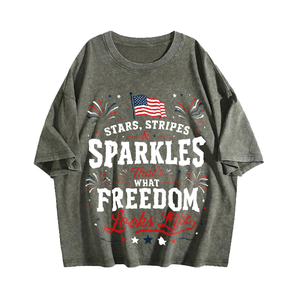 4th Of July - Stars Stripes Sparkles Freedom USA Vintage product image 4