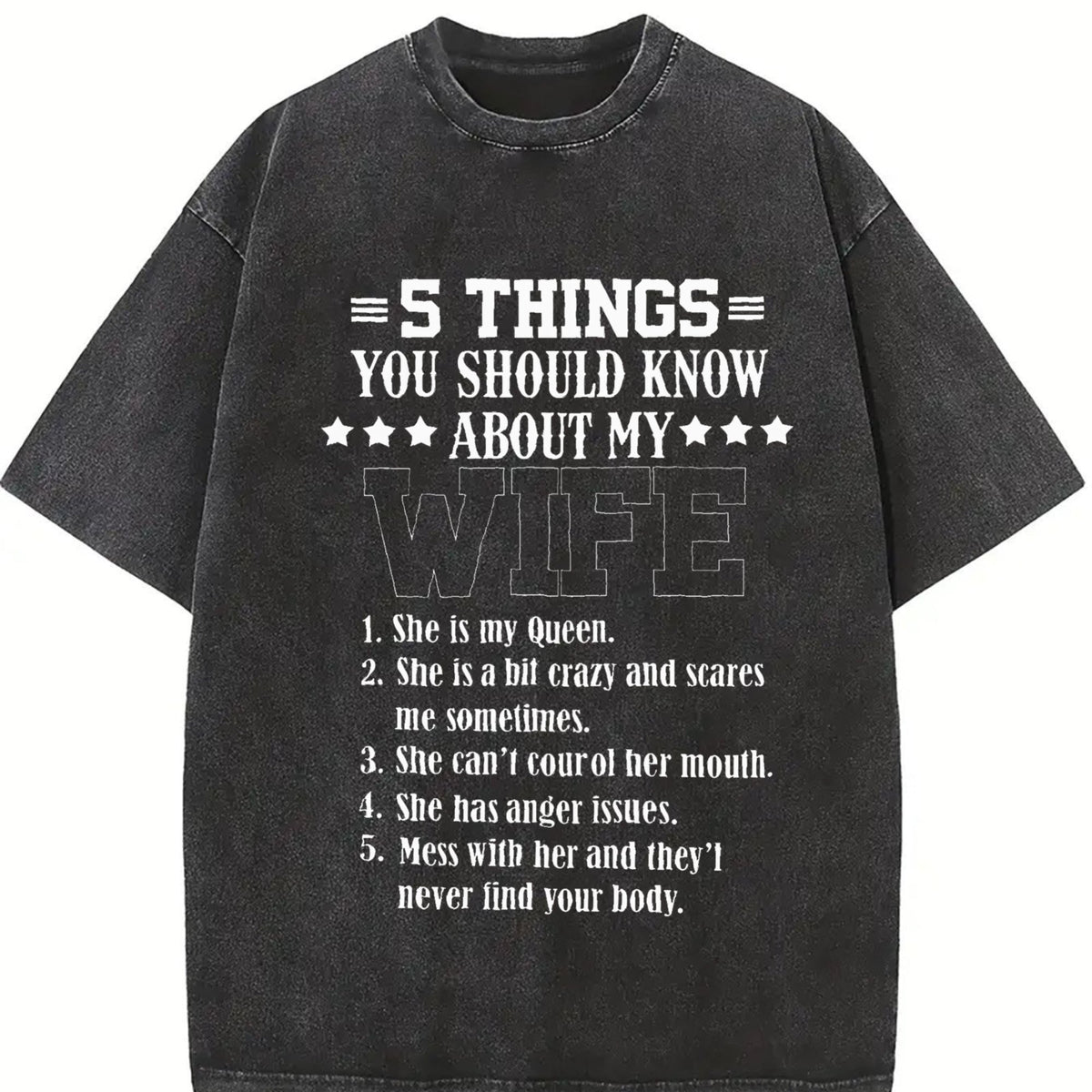 Funny Husband Vintage Washed T-Shirt product image 2