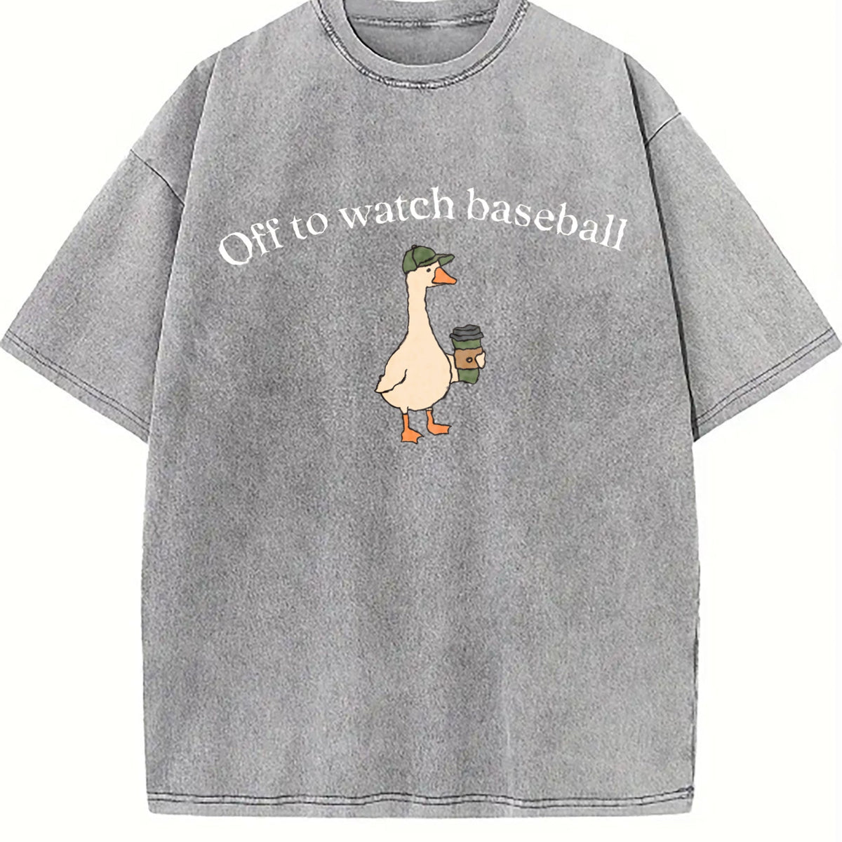 Funny Baseball Mom Goose Vintage Washed T-Shirt product image 5