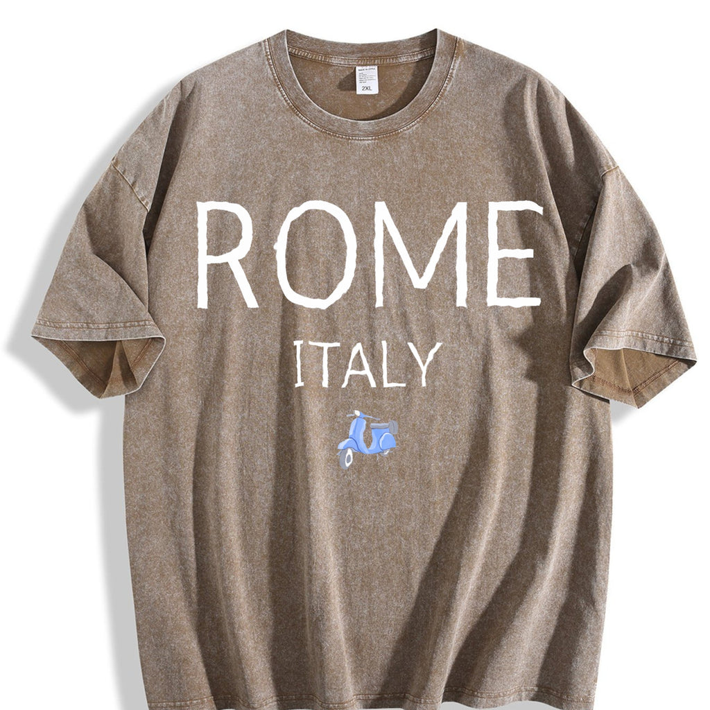 Rome Italy Vespa Vintage Washed T-Shirt product image 3