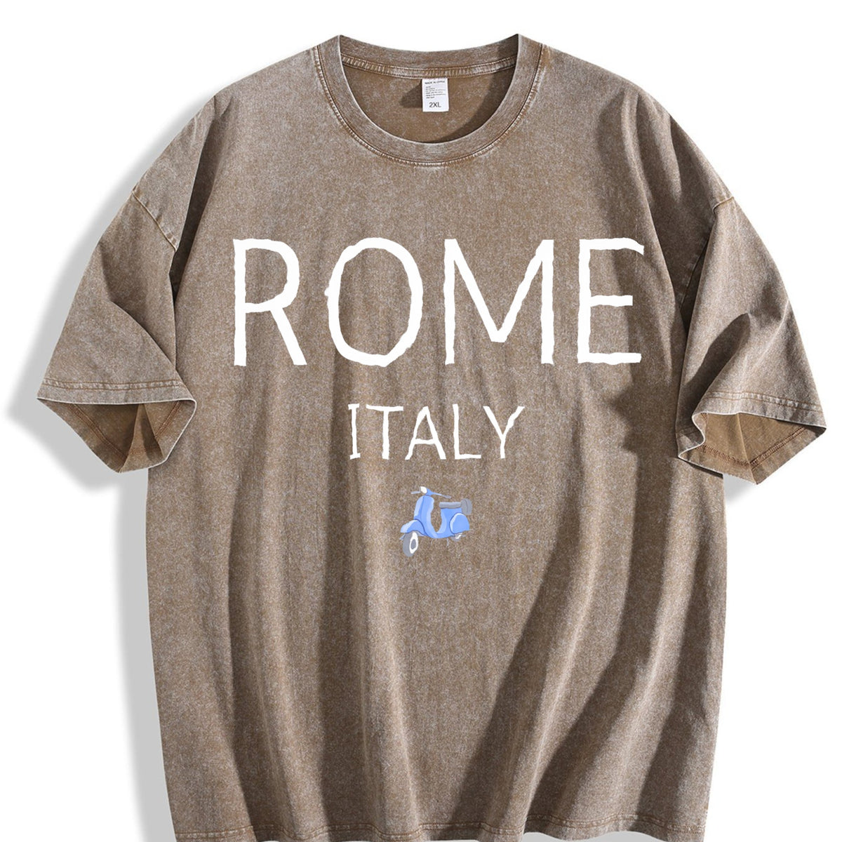 Rome Italy Vespa Vintage Washed T-Shirt product image 3