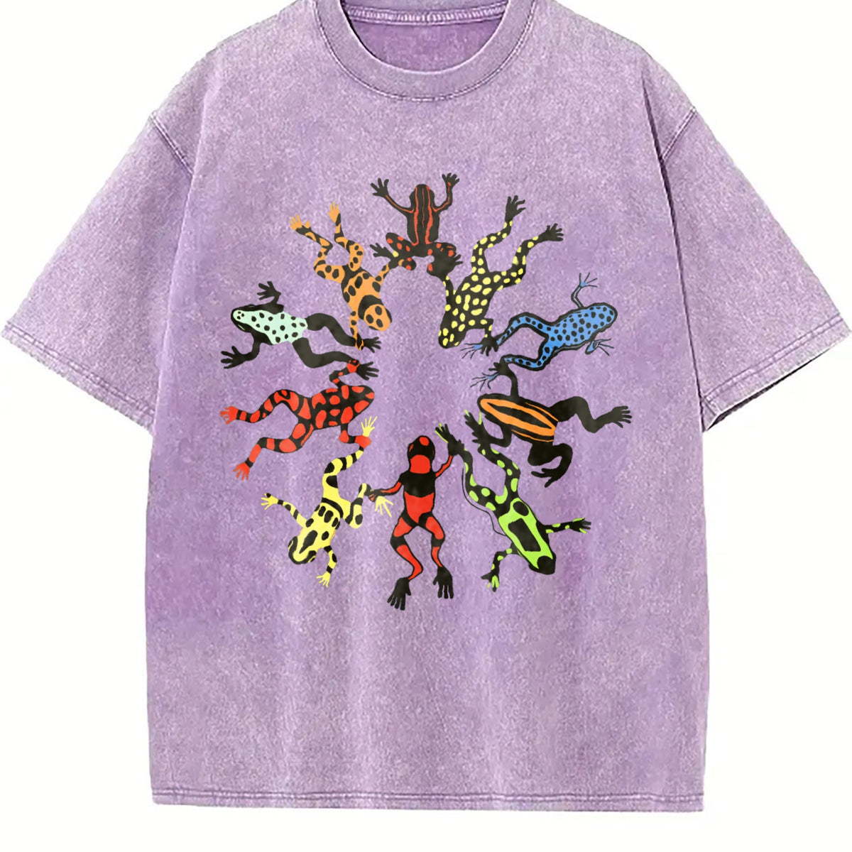 Dancing Frog Feast Vintage Washed T-Shirt product image 6