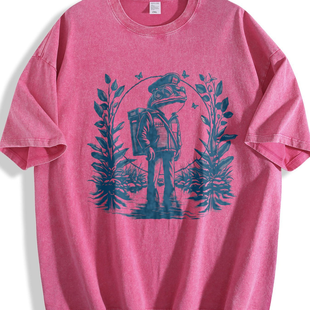 90s Tattoo Frog Mail Man Vintage Washed T-Shirt product image 7