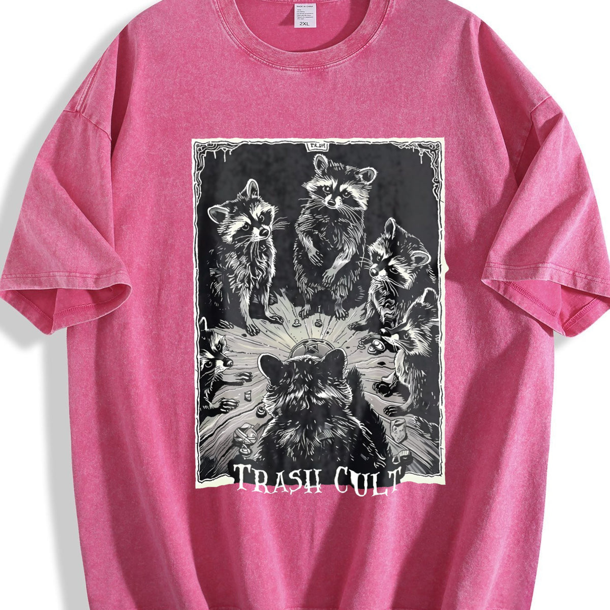 Trash Cult Raccoon Tarot Vintage Washed T-Shirt product image 7
