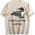 Stupid Canadian Wolf Bird Vintage Washed T-Shirt product image 1