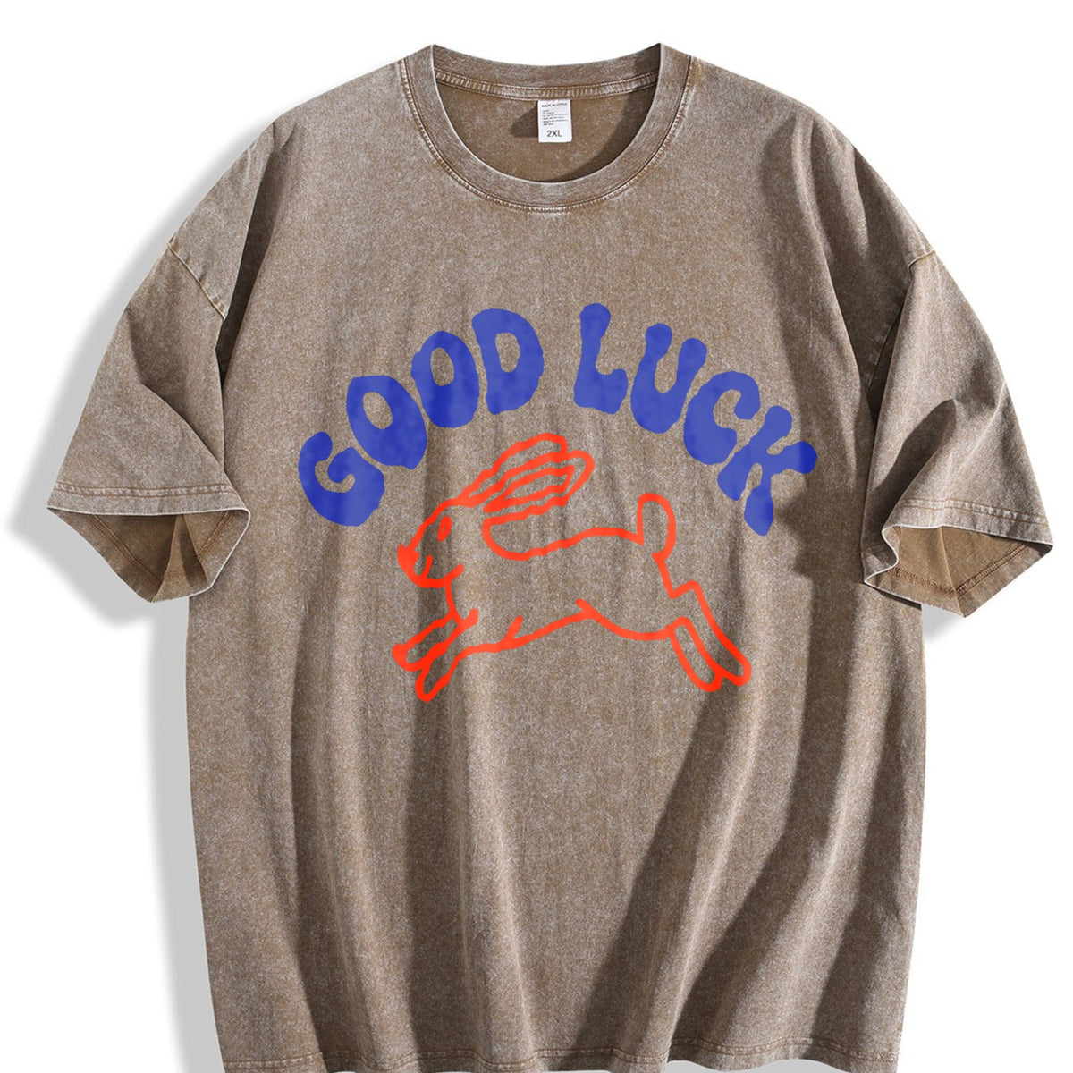Good Luck Rabbit Vintage Washed T-Shirt product image 3