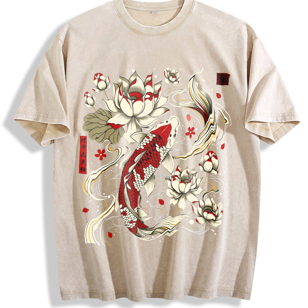 Explorer And Grunge Vibes: Vibrant Red Koi Fish Vintage product image 1
