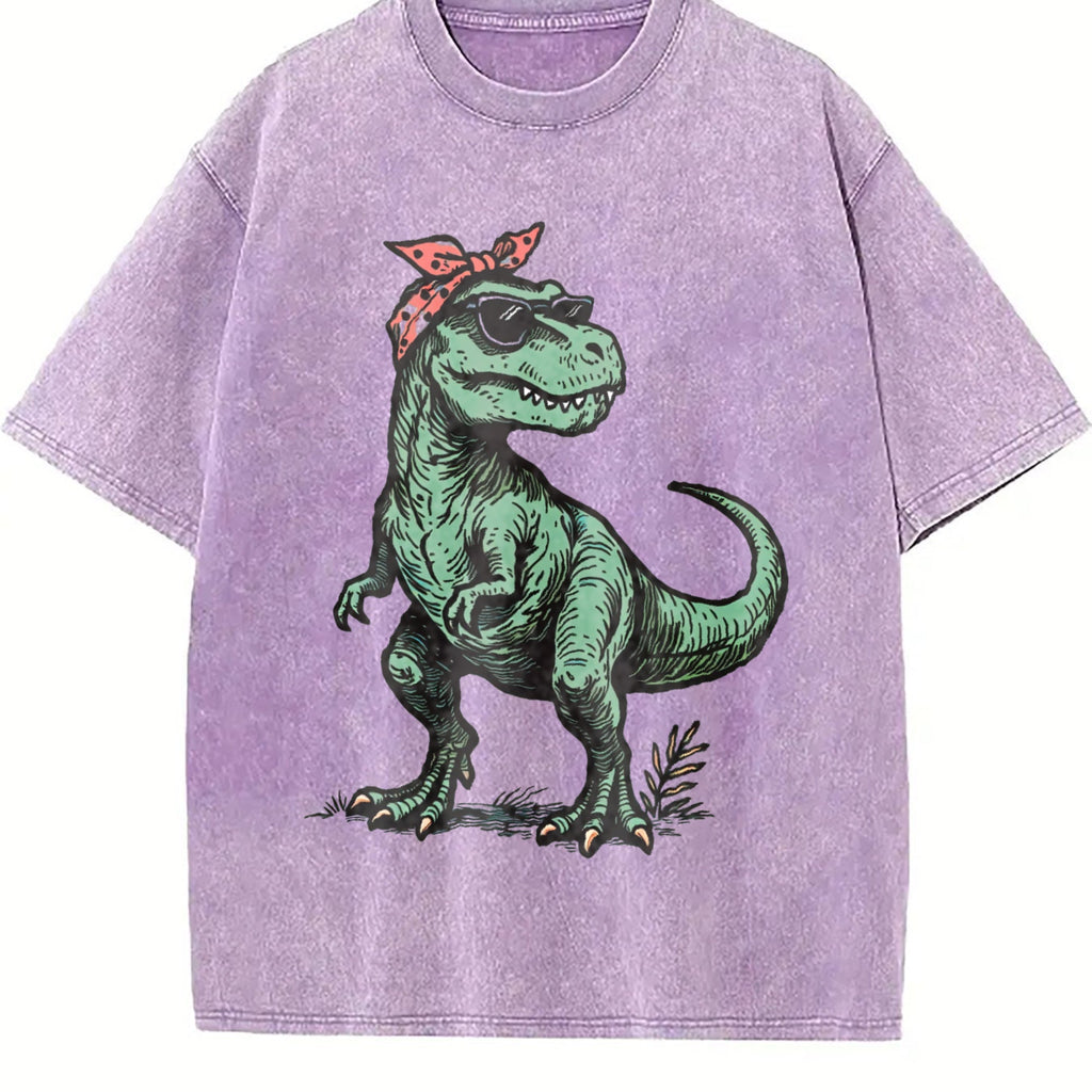 T-rex Bandana Sunglasses Vintage Washed T-Shirt product image 6