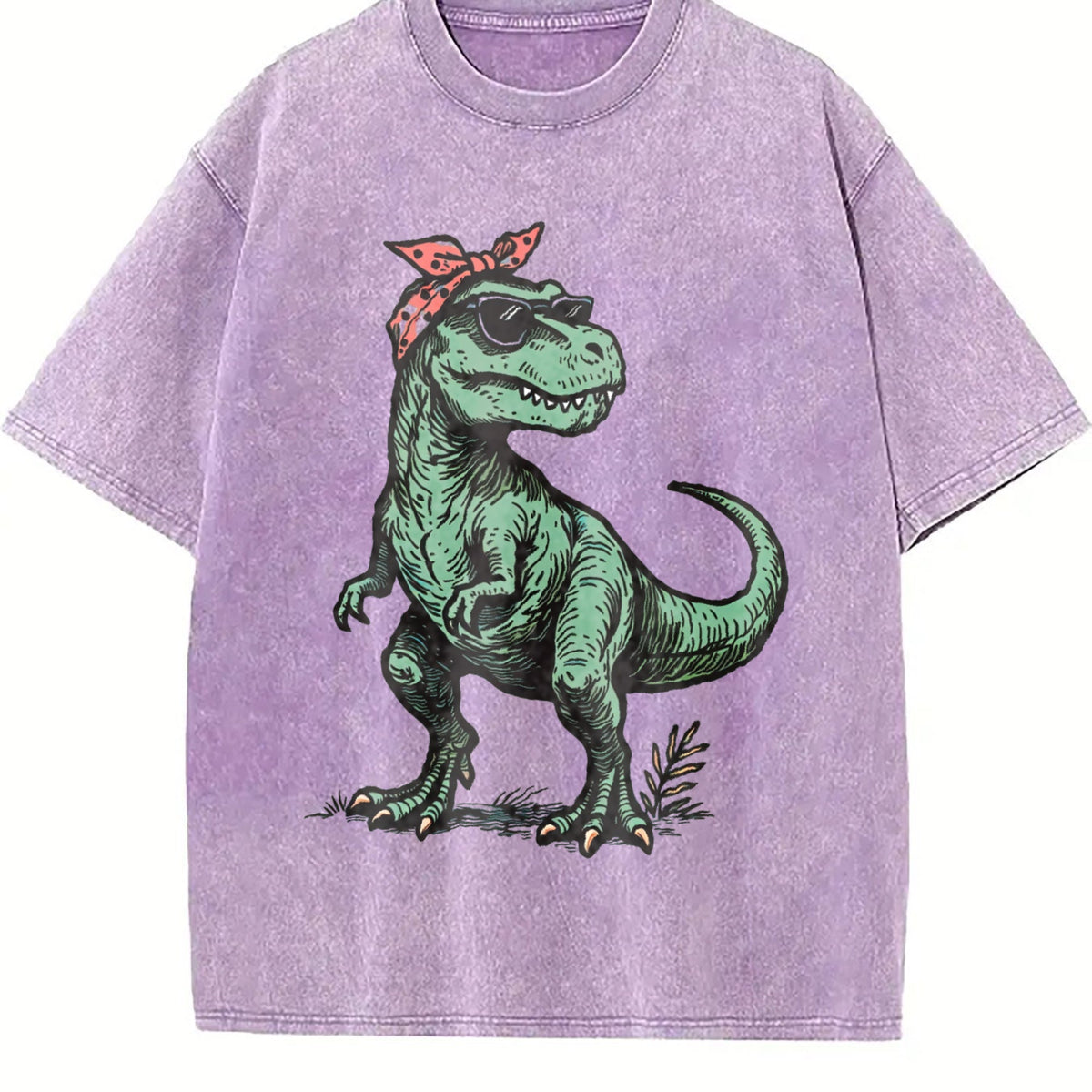 T-rex Bandana Sunglasses Vintage Washed T-Shirt product image 6