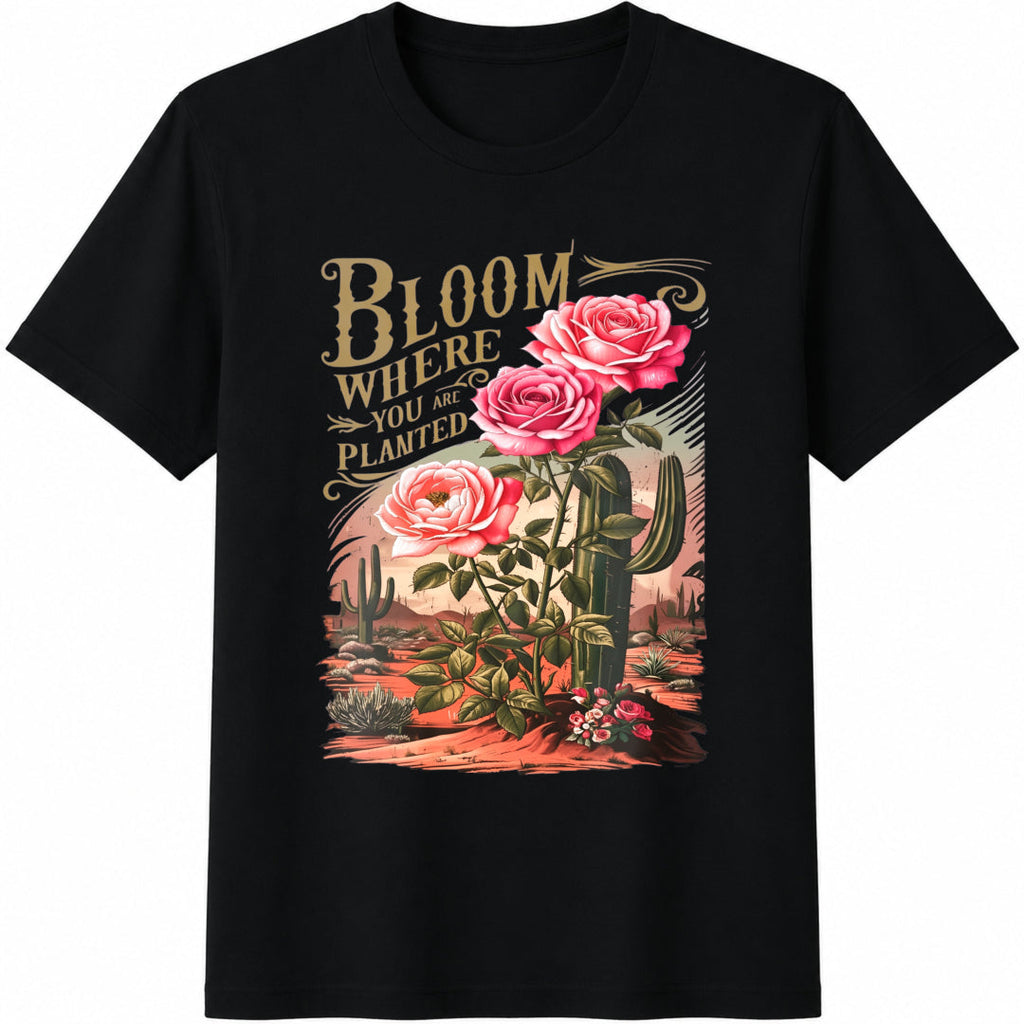 Summer Floral Desert Leisure Cotton T-Shirt product image 1