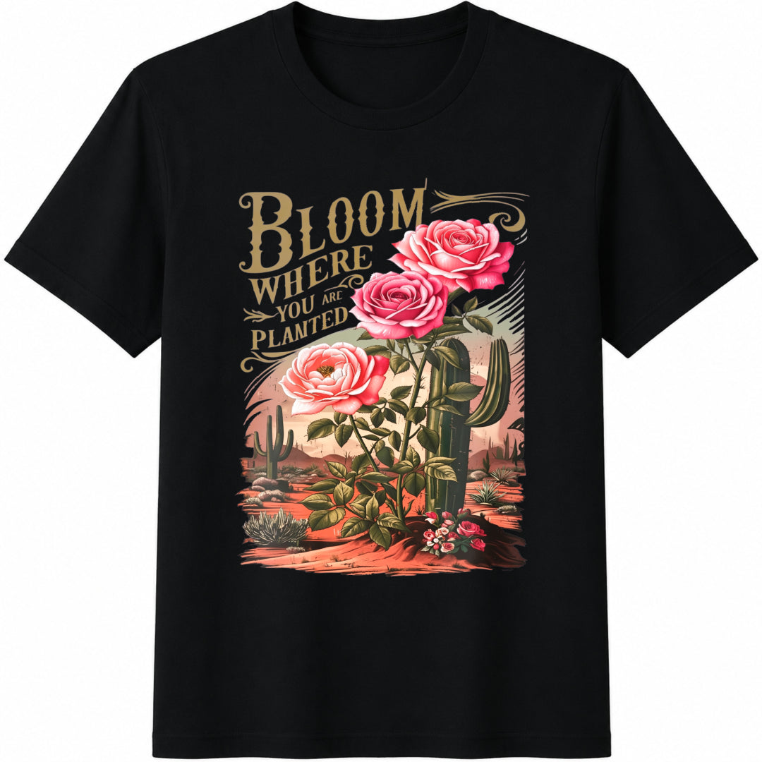 Summer Floral Desert Leisure Cotton T-Shirt product image 1