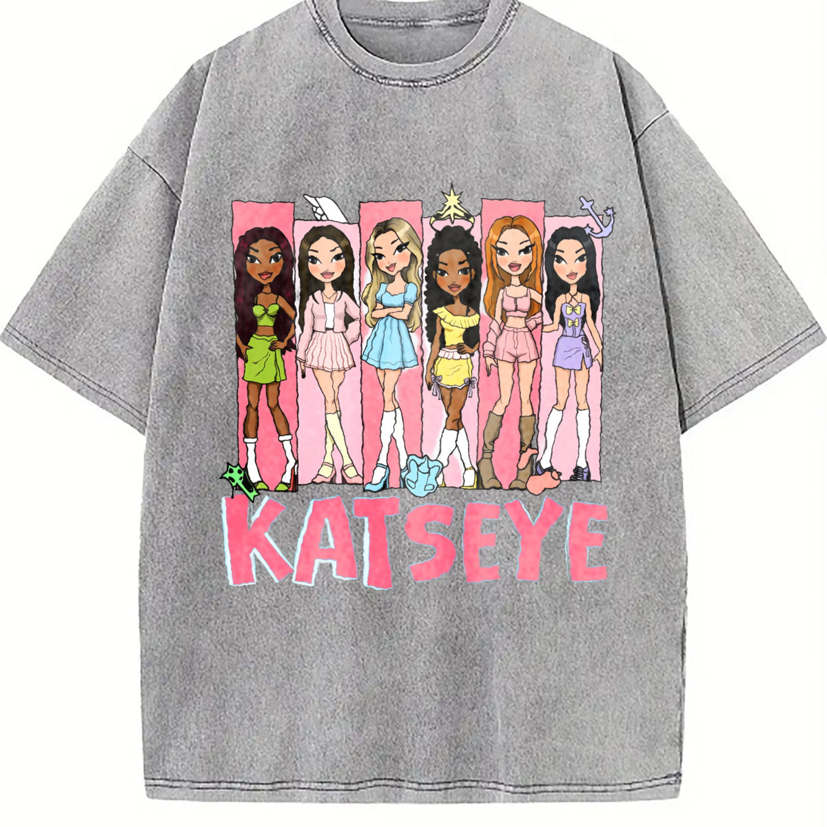 Katseye Music Vintage Washed T-Shirt product image 5