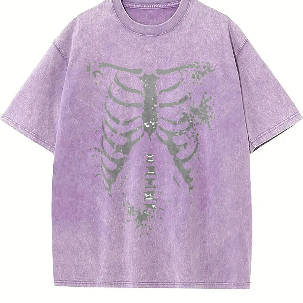 Egg Tart Direction Halloween Skull Vintage Washed T-Shirt product image 6