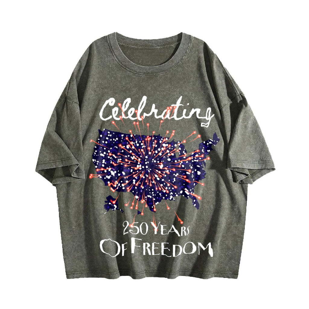 Celebrating 250 Years Of Freedom Vintage Washed T-Shirt product image 4