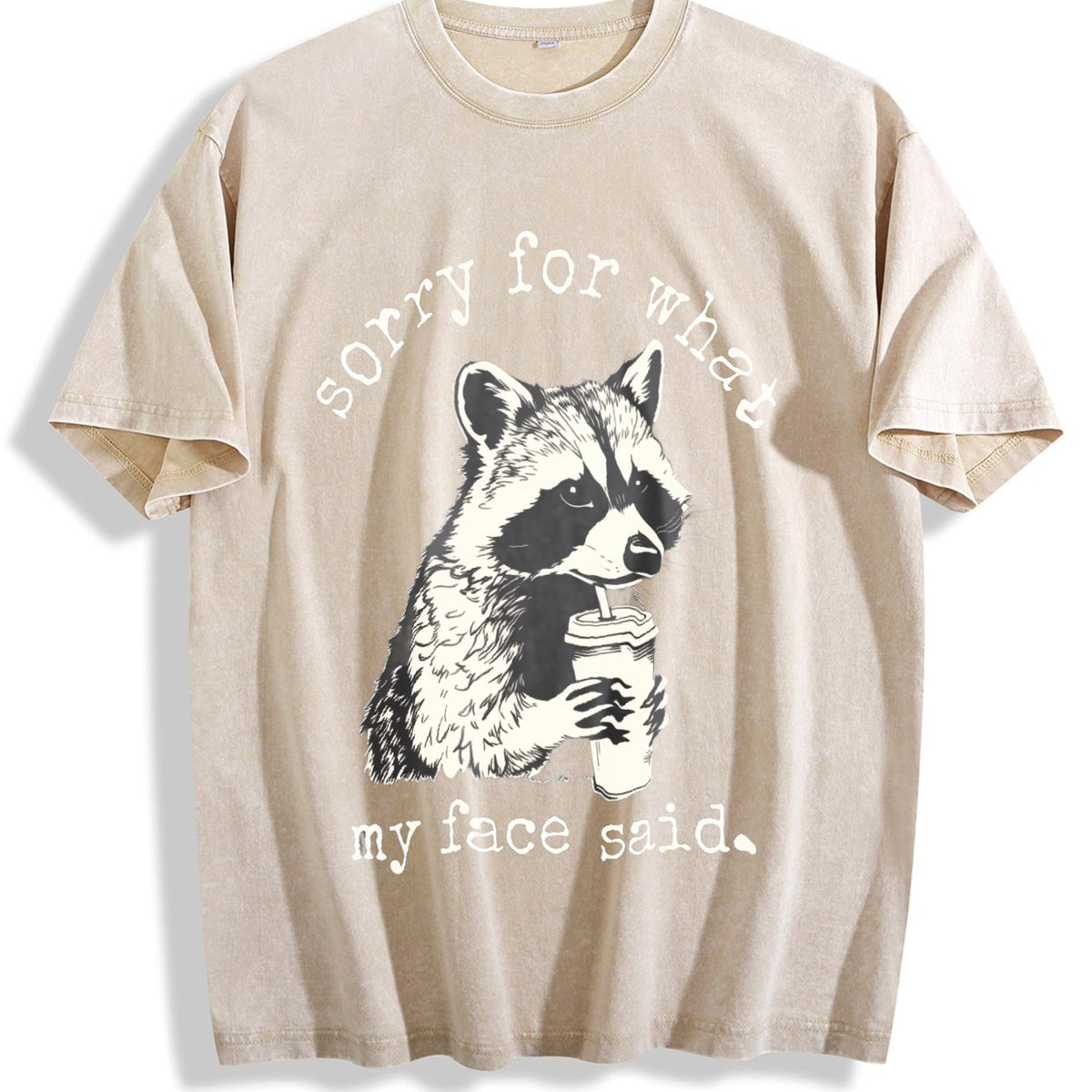 Sorry For What My Face Said Vintage Washed T-Shirt product image 1