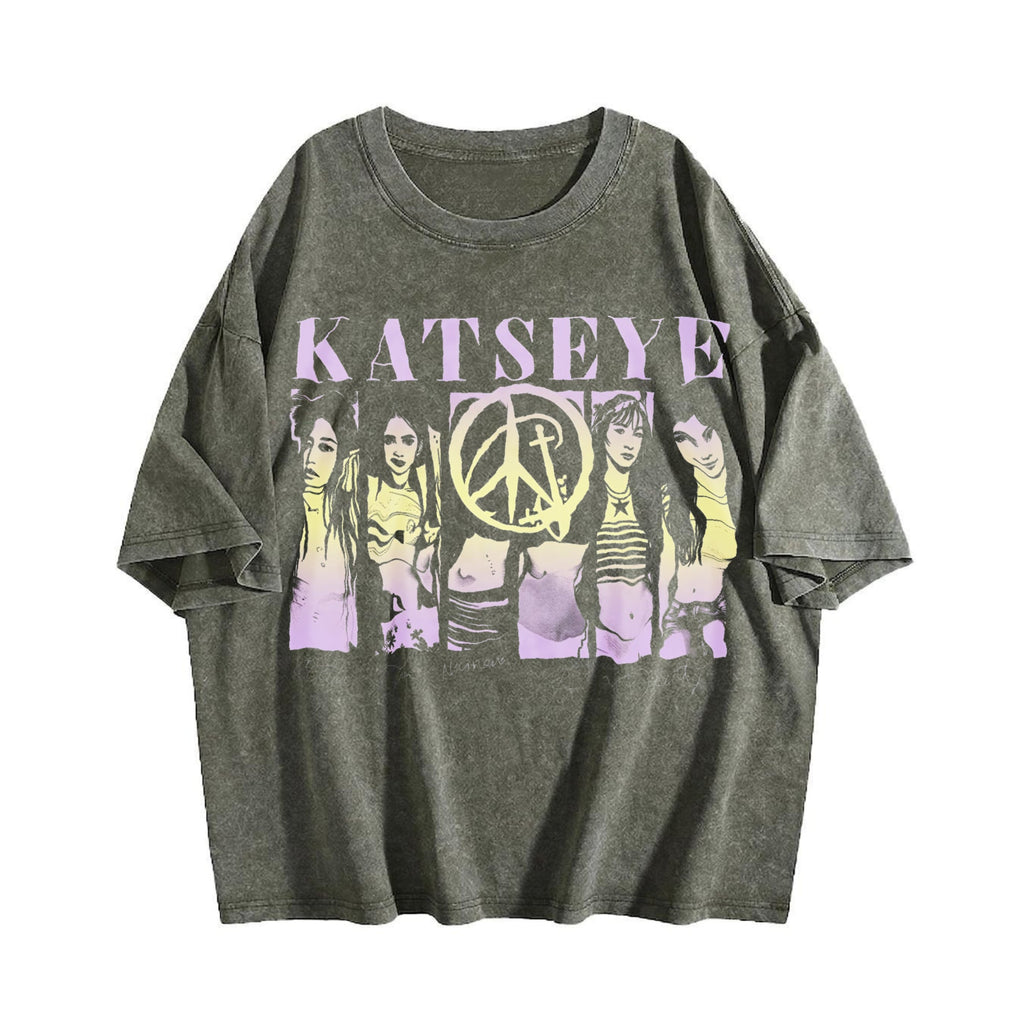 Katseye 2 Sided Vintage Washed T-Shirt product image 4
