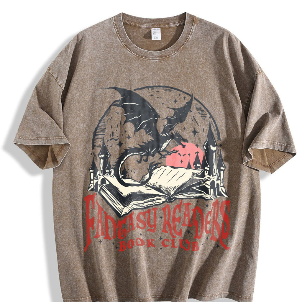 Fantasy Readers Book Club 90s Vintage Washed T-Shirt product image 3