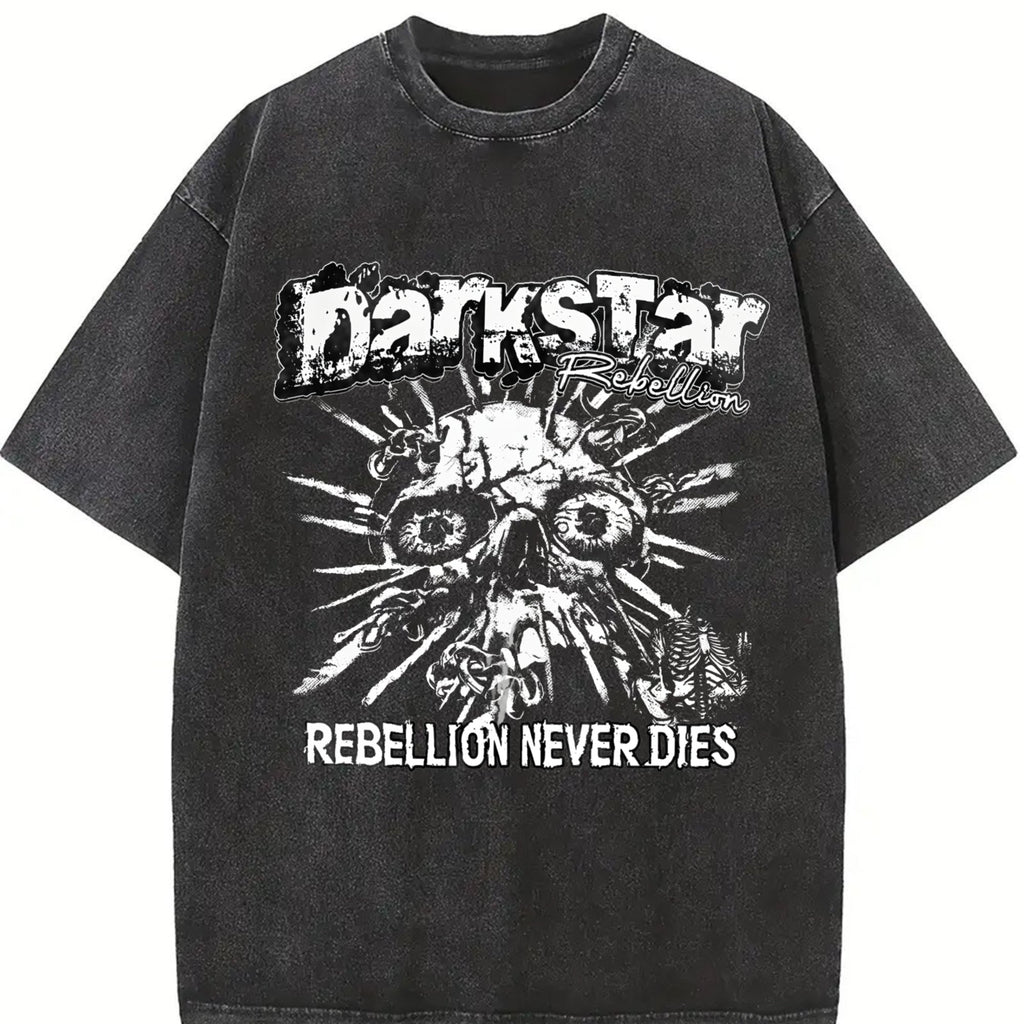 Darkstar Skull Rebellion Vintage Washed T-Shirt product image 2