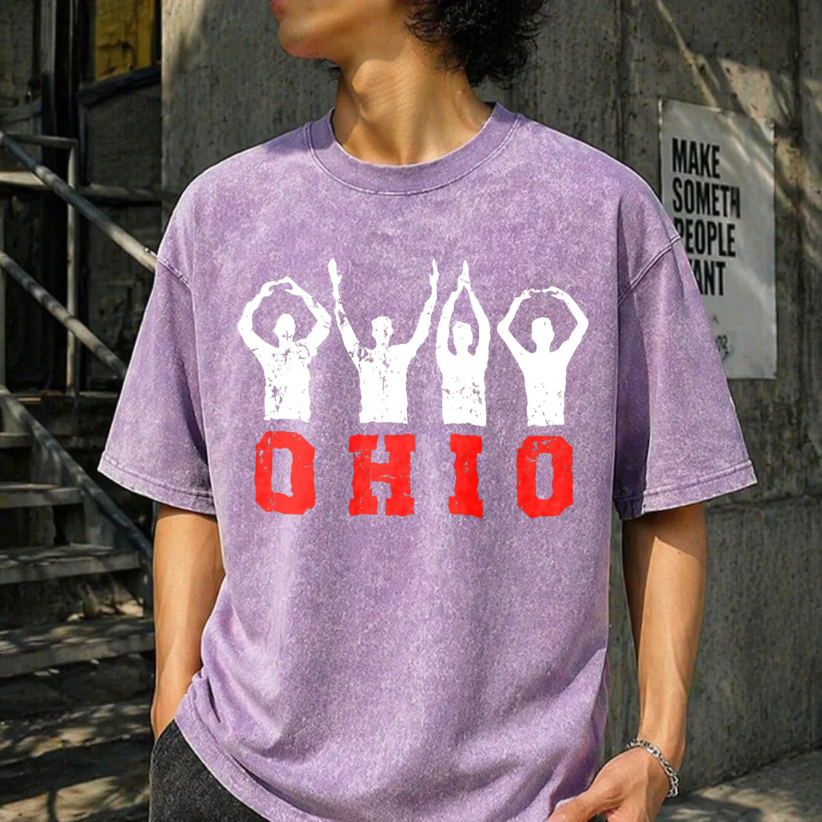 Ohio State Pride - Ohioan With Bold Red Letters Vintage product image 13