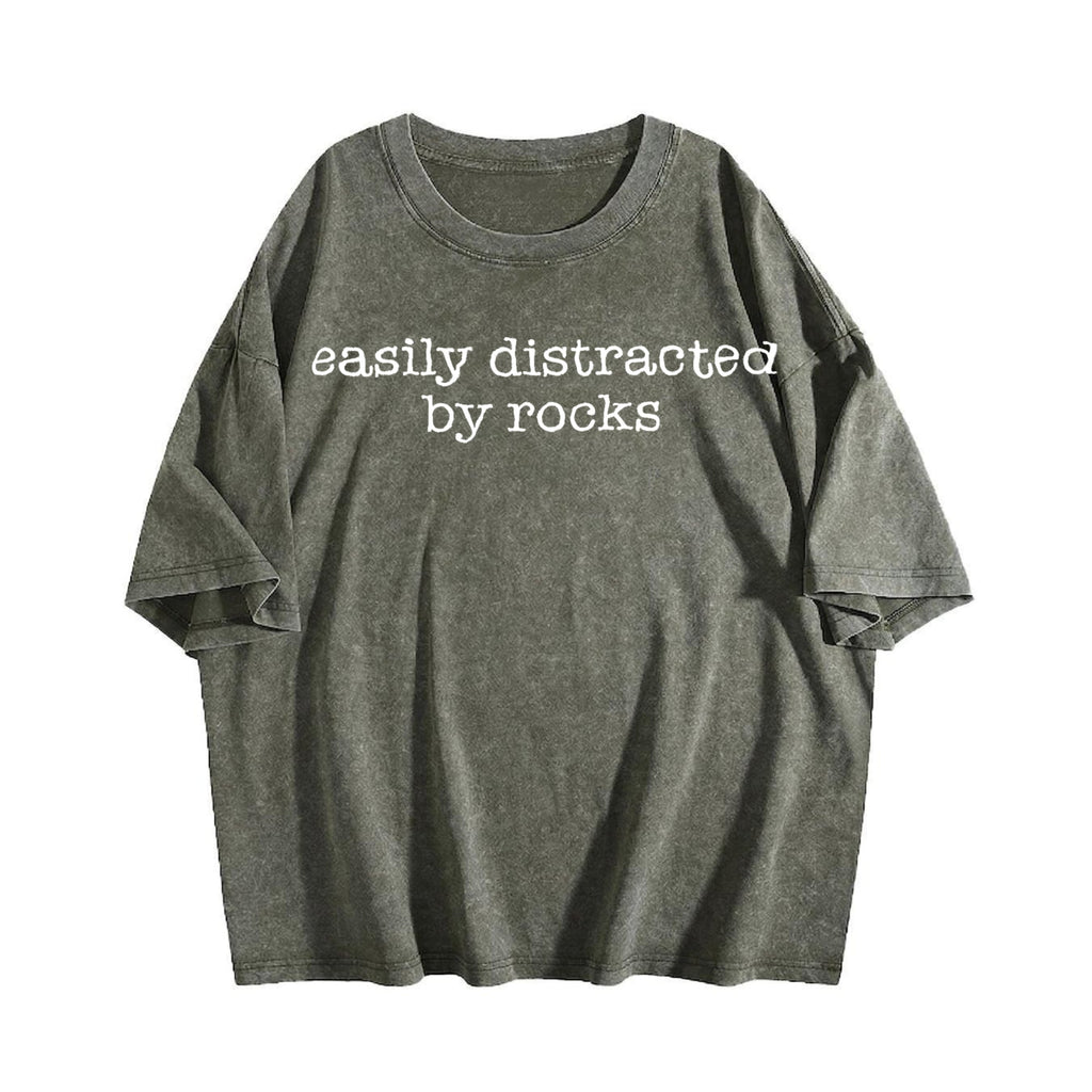 Easily Distracted By Rocks Vintage Washed T-Shirt product image 4