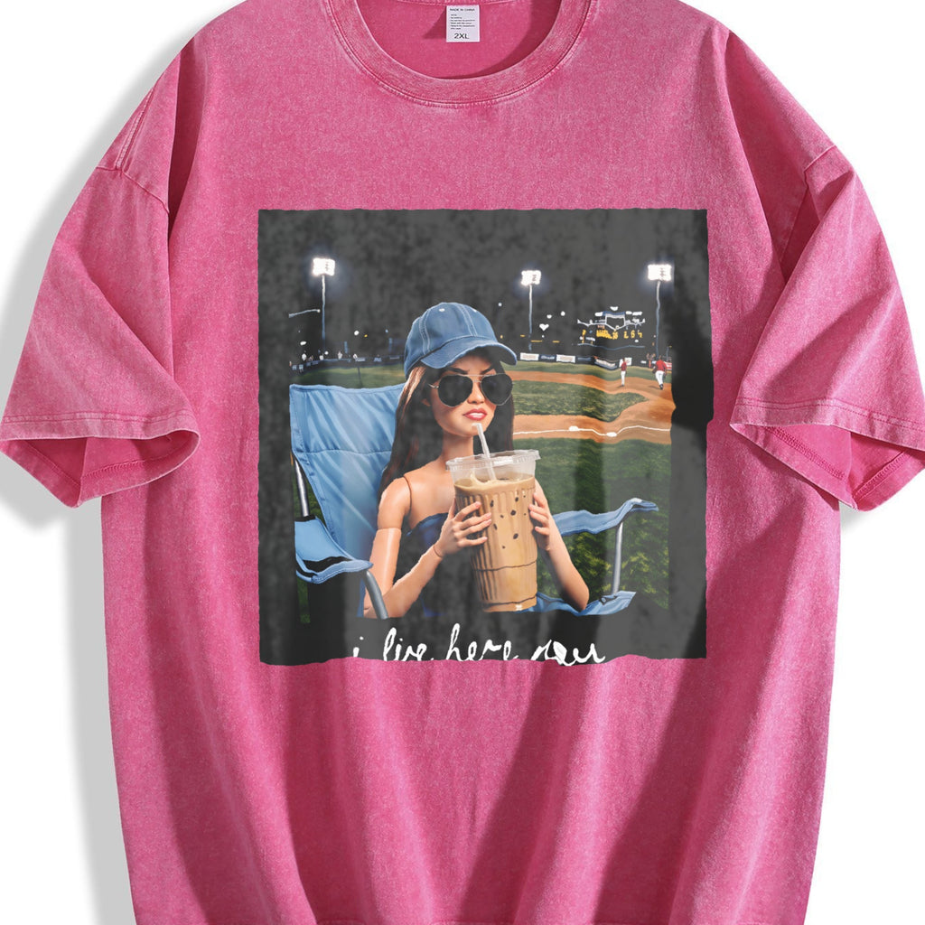 I Live Here Now Ballpark Doll Vintage Washed T-Shirt product image 7