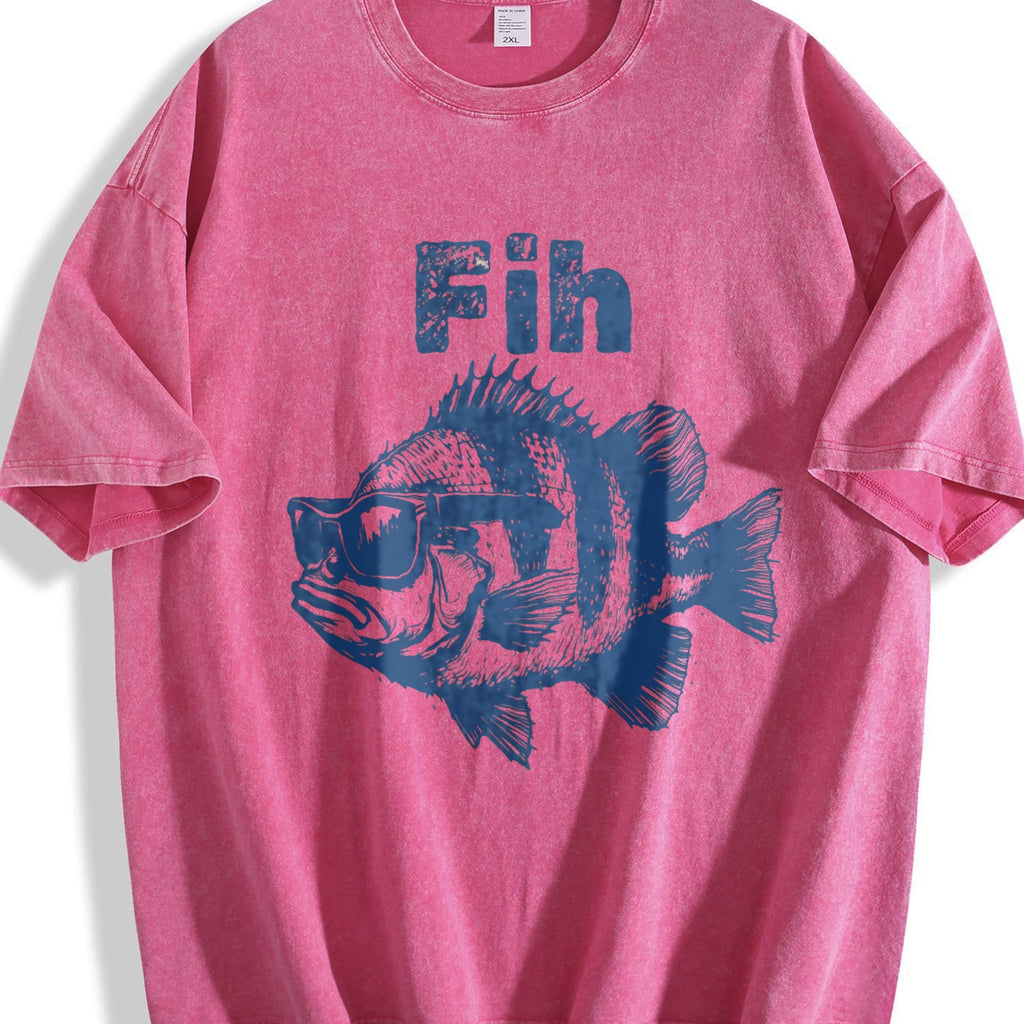 Fih Fish Meme 90s Vintage Washed T-Shirt product image 7