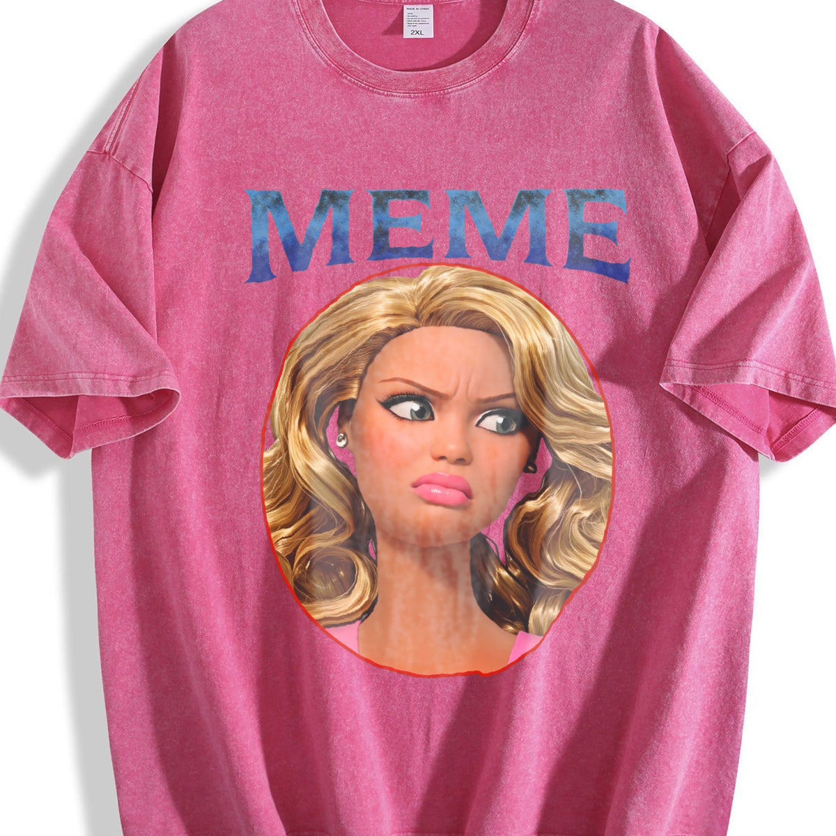 Sassy Doll Meme Portrait Vintage Washed T-Shirt product image 7