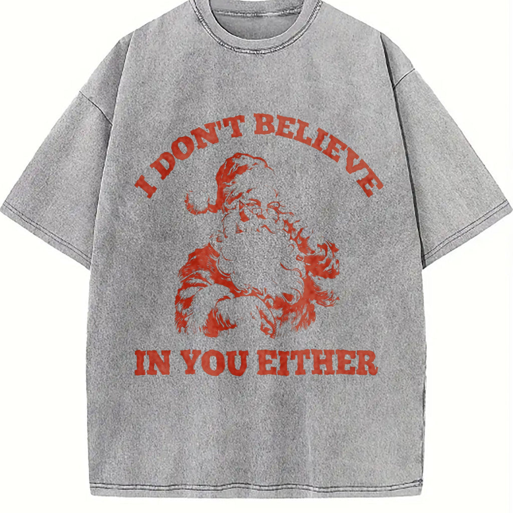 Funny Santa I Don't Believe In You Either 90s Vintage product image 5