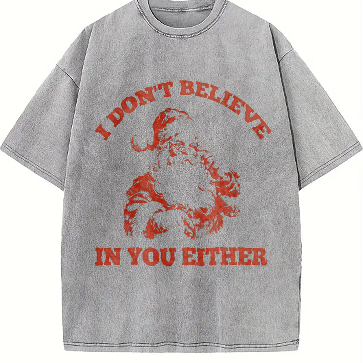 Funny Santa I Don't Believe In You Either 90s Vintage product image 5